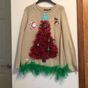 Handmade Ugly Christmas Sweater- size large
